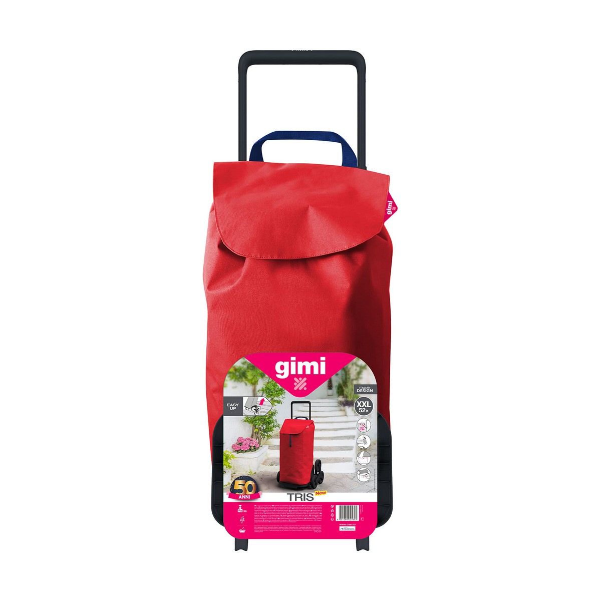 Ostukorv Gimi Tris Urban Punane 52 L